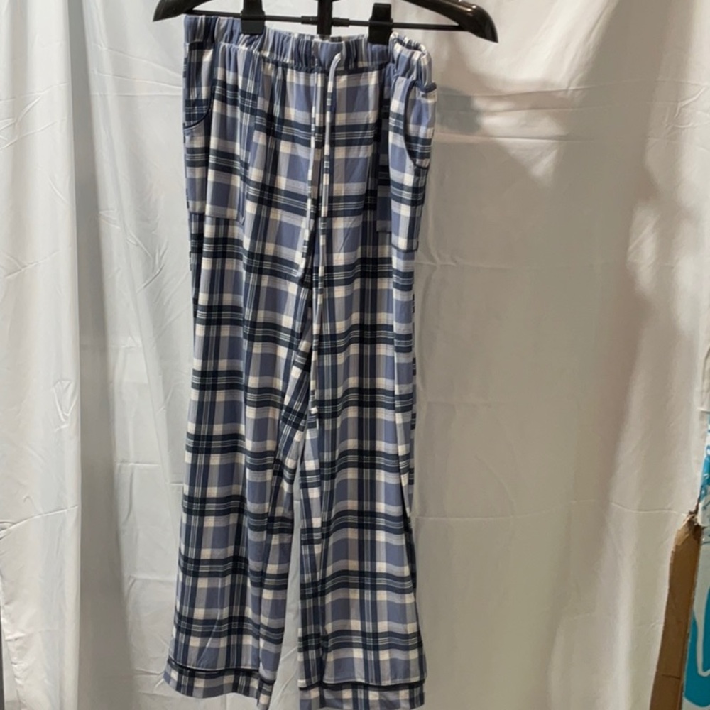 Lucky Brand Blue and White Plaid Lounge Pants. Never worn.